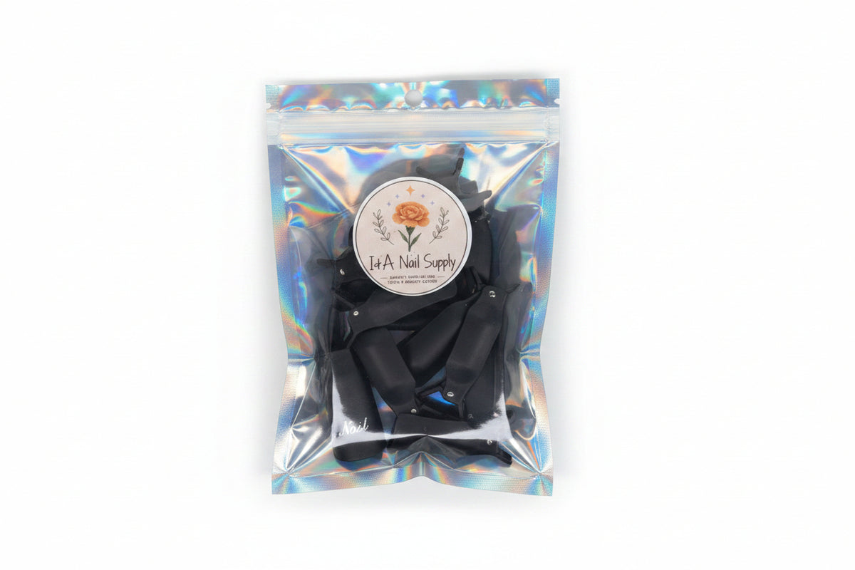 NAIL SOAK OFF CLIPS 10 PCS BLACK