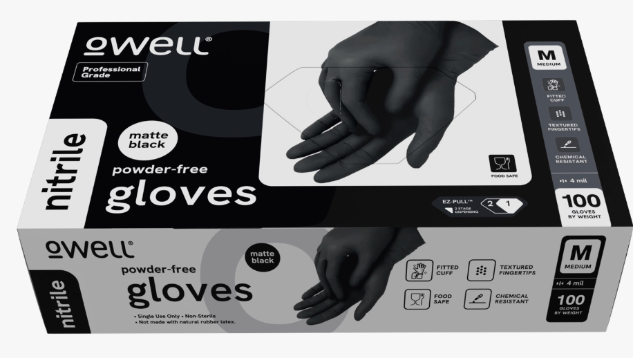 NITRILE POWDER FREE GLOVES 100 PCS MEDIUM