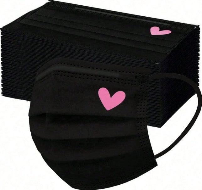HEART DISPOSABLE MASK 10PCS